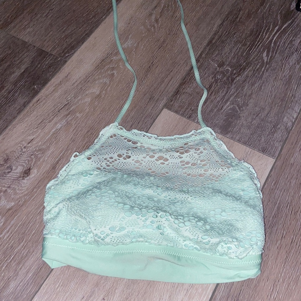 sea foam green bikini top